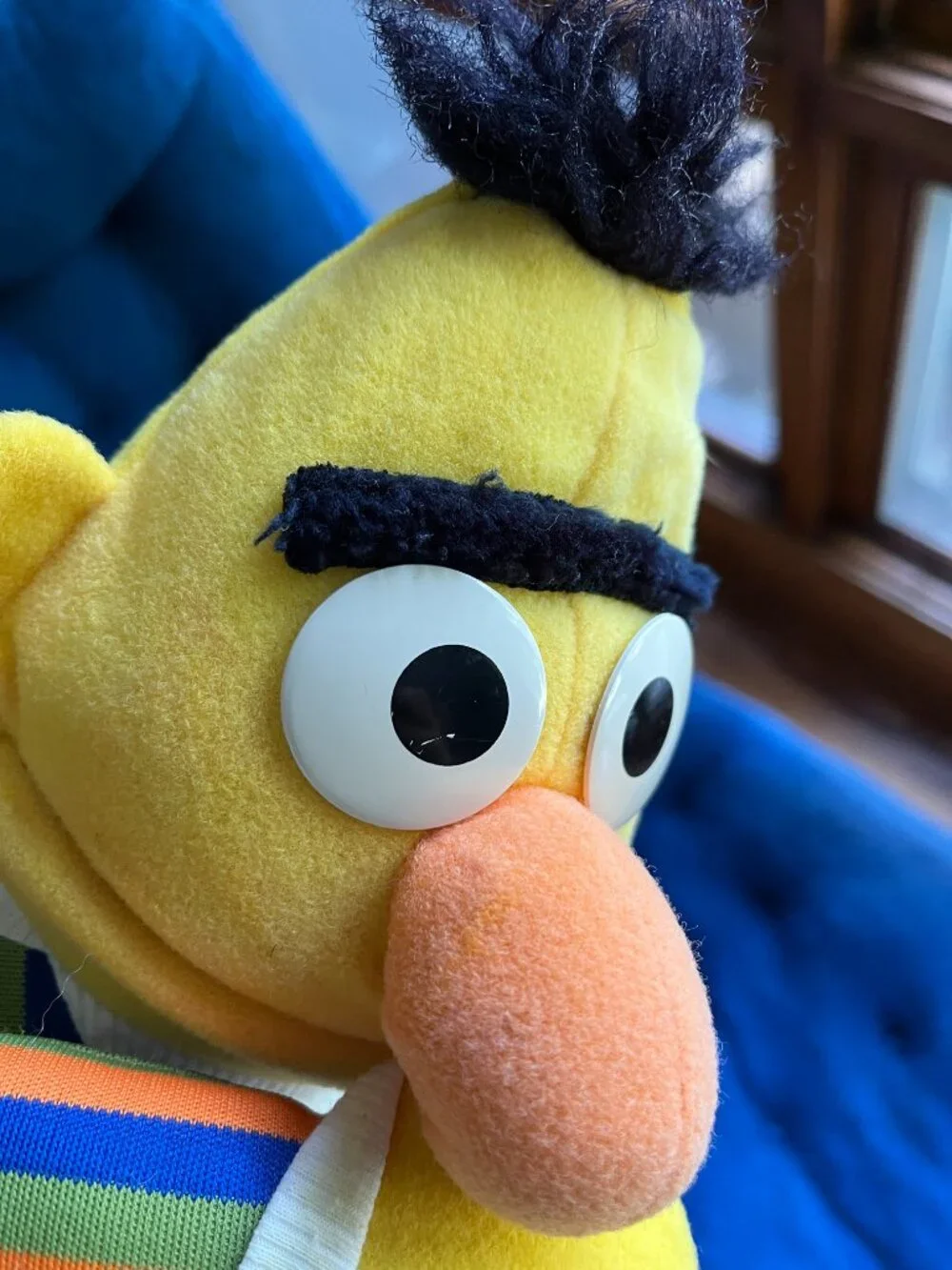 Vintage 1986 Playskool Sesame Street Bert and Ernie Hand Puppet Plush Lot Set